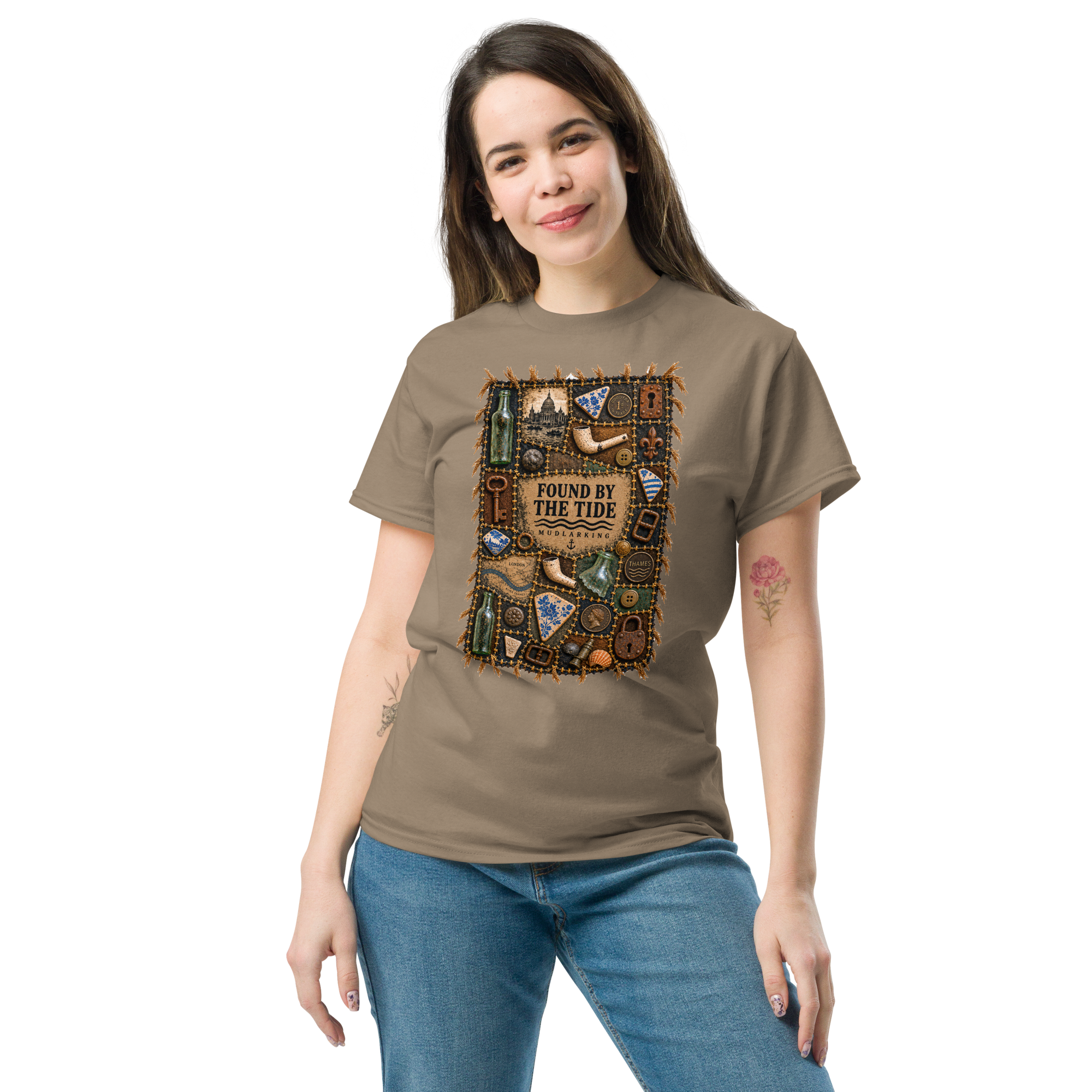 Koszulka Unisex Patchwork Stories - Found by the Tide, Gildan 5000 Classic - obrazek 4